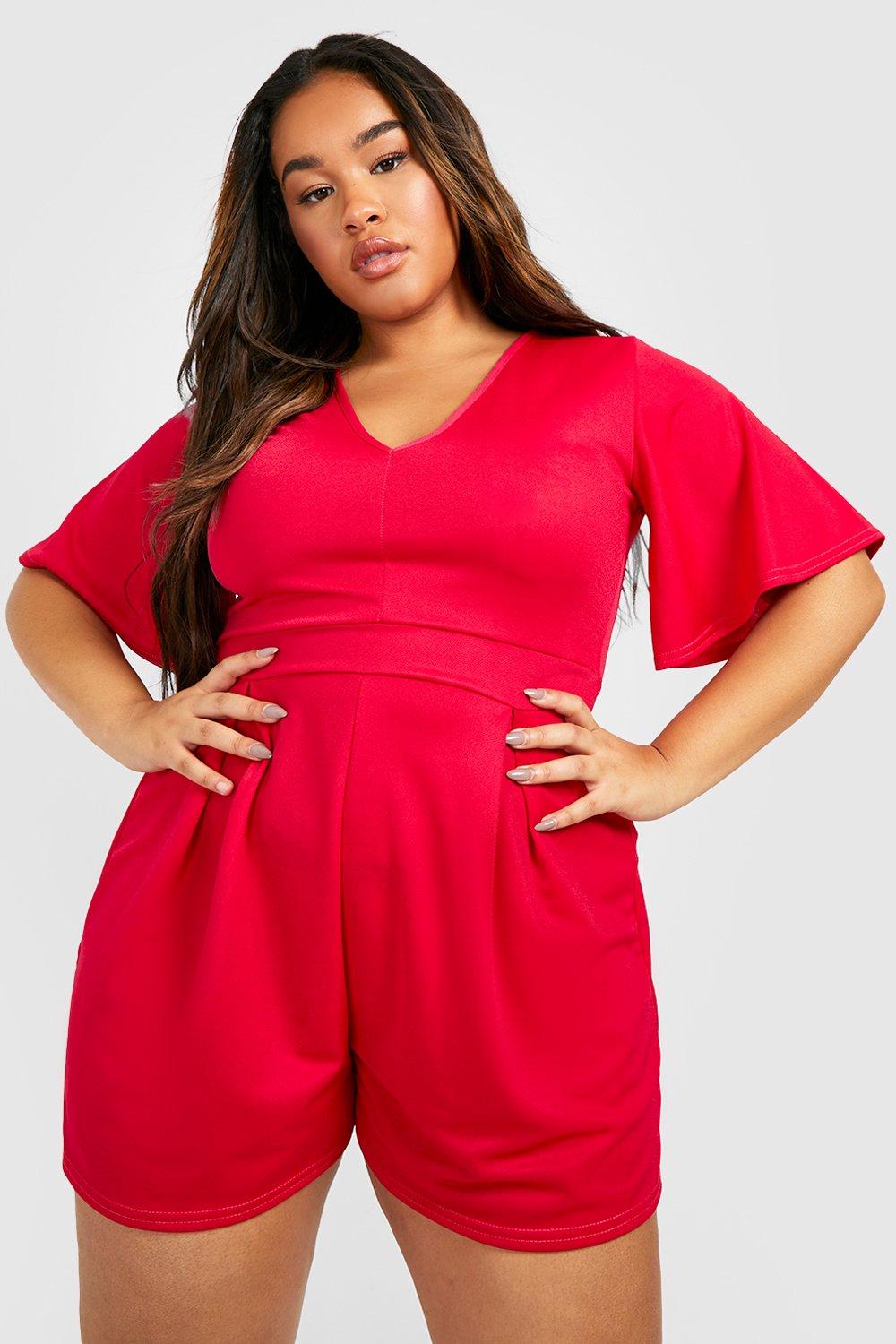 Hot pink clearance plus size romper